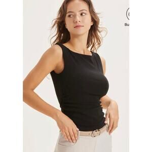 Brand New OGL Women's Size Small Black Viscose Blend Sleeveless Tank Top Shirt